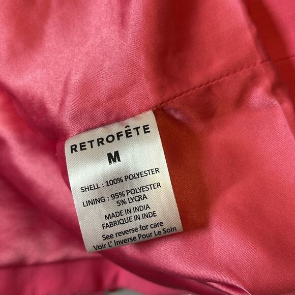 Retrofete Nolia Sequin Embellished Strapless Candy Pink Mini Dress Size Medium - Picture 9 of 9